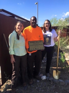 Sonoran Joint Venture staff and their partners planted 100 desert willow tress to commemorate 100 years of bird conservation and the Migratory Bird Treaty Centennial.
